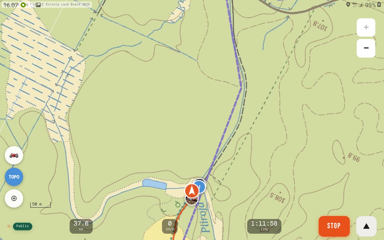 Live group riding map view
